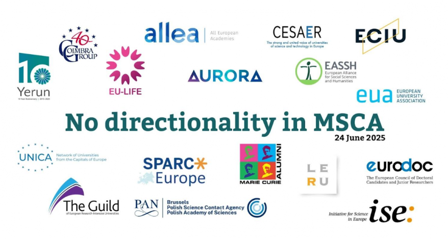Eurodoc supports "No directionality in the MSCA programs"